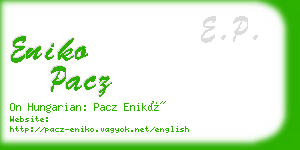 eniko pacz business card